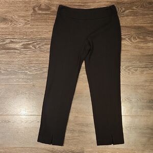 ❤️ ESTELLE AND FINN PONTE KNIT HIGH RISE PULL ON SLIM CROP PANTS, BLACK, 6 (28)
